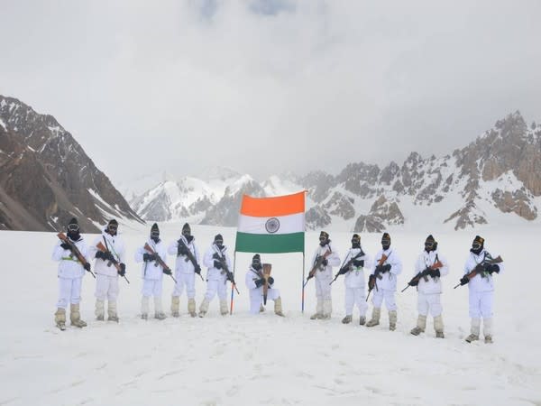 Swarnim Vijay Flame at Siachen Glacier (Photo/ANI)