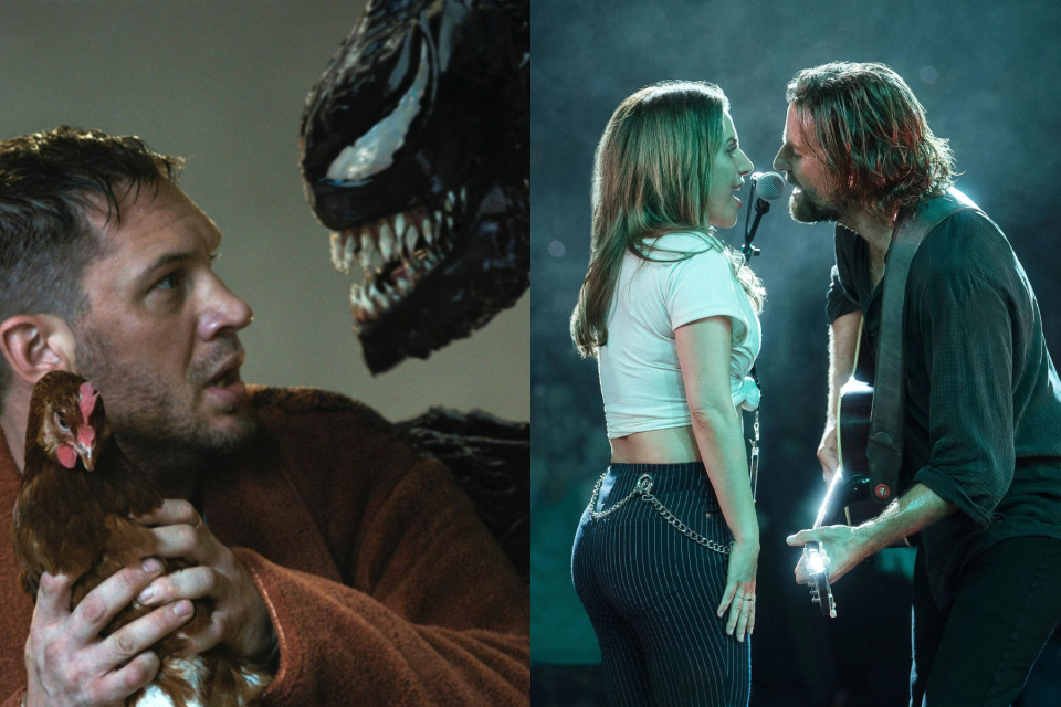 "Venom" and "A Star is Born" both came out Oct. 5, 2018.