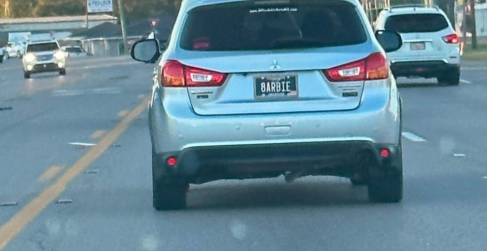 I think this driver hopped on the Barbie trend before it was cool with this “8ARBIE” license plate. If only the car was pink! Hannah Ruhoff/Sun Herald