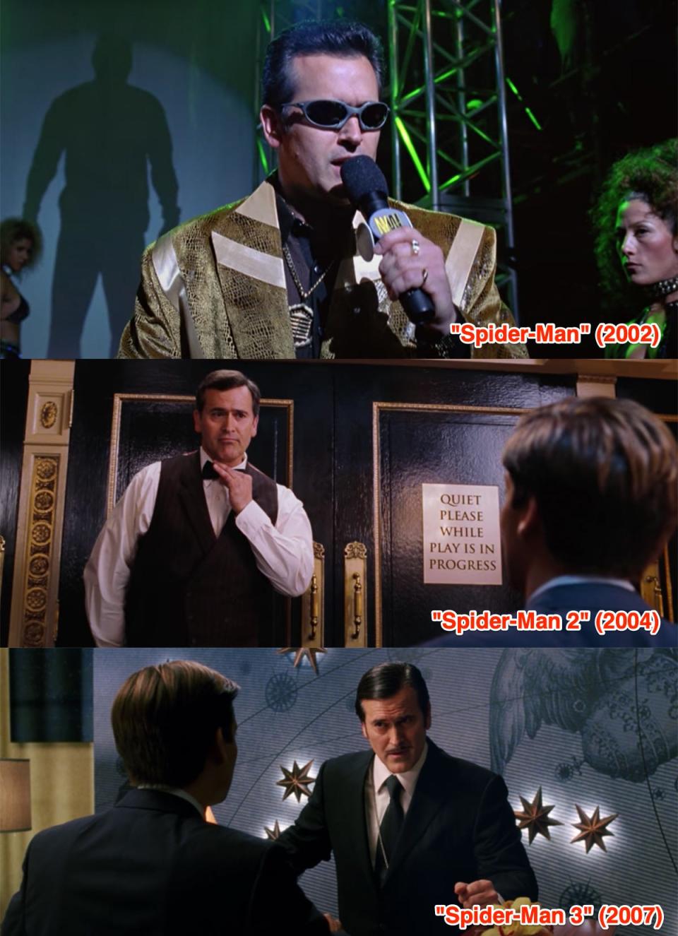 Bruce Campbell Spider-Man cameos