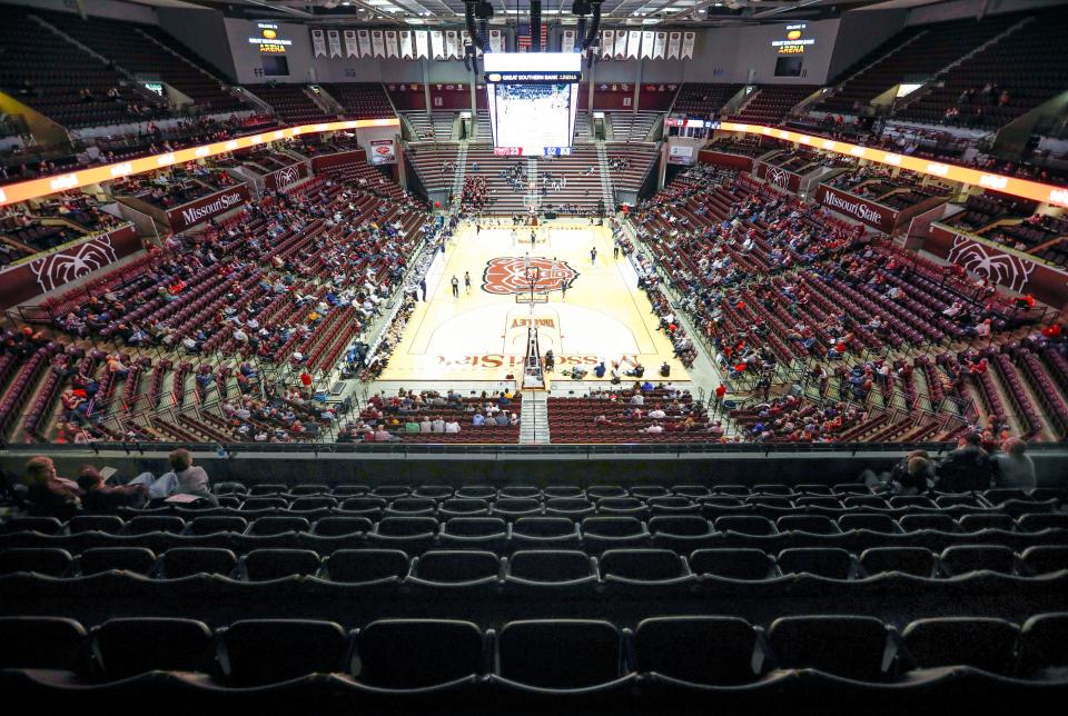 The crowd at a Missouri State Bears game was one of the smallest in the past decade as they took on the Murray State Racers at Great Southern Bank Arena on Wednesday, Jan. 10, 2024.