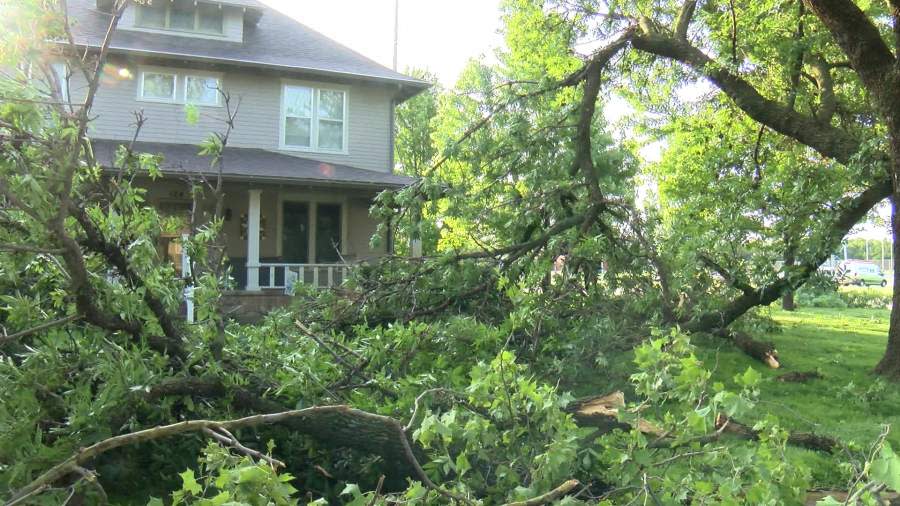 A storm hit Halstead on May 19, 2024. These are the day-after pictures. (KSN News Photo)