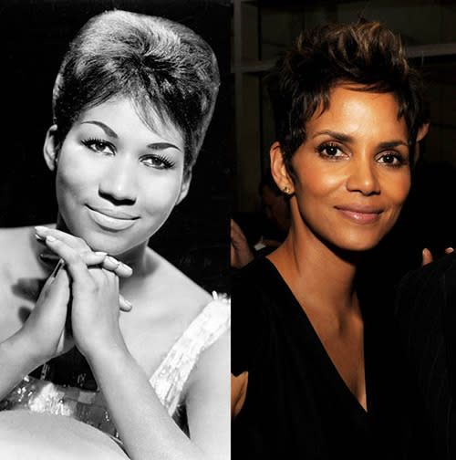 Aretha Franklin and Halle Berry