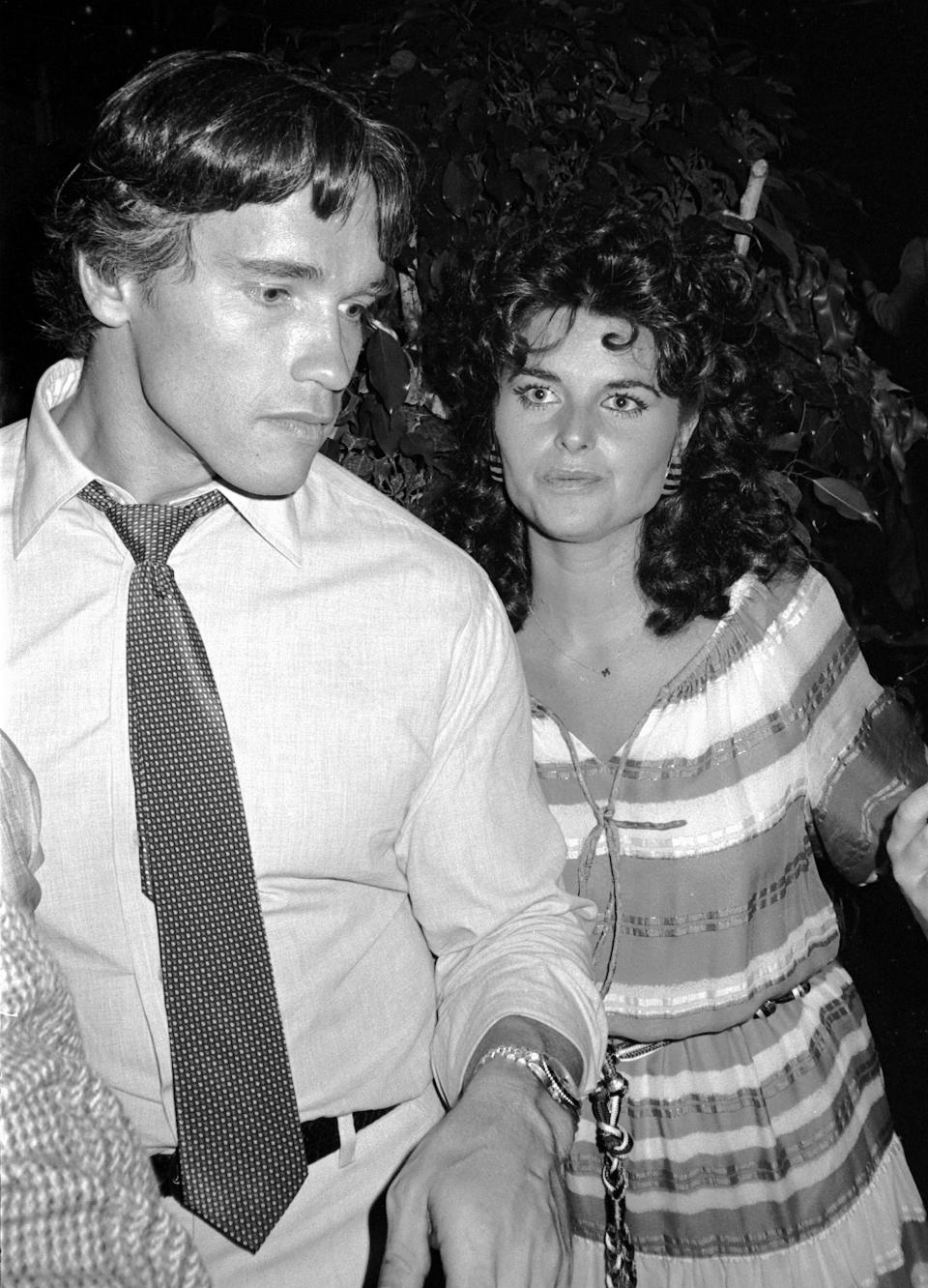 Arnold Schwarzenegger and Maria Shriver at Studio 54 in New York City, four years before they married.