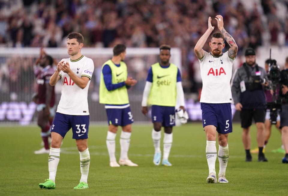 Tottenham held on for a point at West ham (John Walton/PA) (PA Wire)