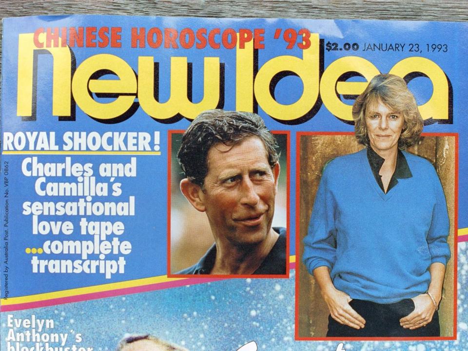 The front page of the weekly magazine New Idea dated January 13, 1993 which published a transcript believed to be a taped conversation between Prince Charles and his friend of 20 years Camilla Parker Bowles. Dubbed "Camillagate", the tape was recorded on 1990 and was said to be the reason Princess Diana ended her marriage with Prince Charles.