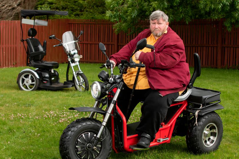 Stephen Clark of Prestwick, bought the scooters in order to join his eight year-old son on  regular outings to the beach