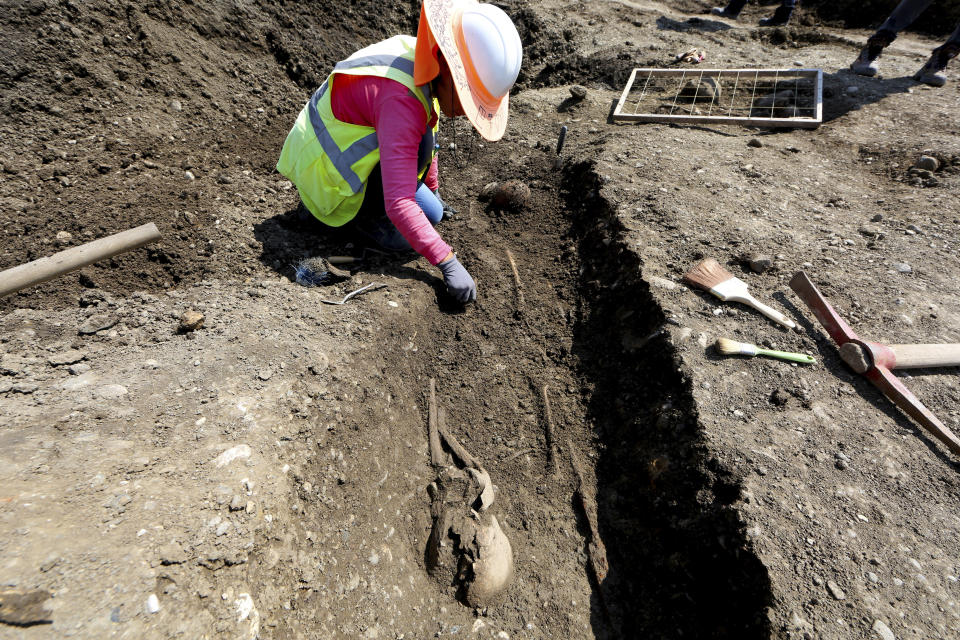 Archaeology find: Ancient Albania cemetery graves unearthed in excavation.