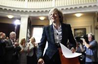 Britain's Home Secretary Theresa May attends a press conference in London, Britain, June 30, 2016. REUTERS/Dylan Martinez