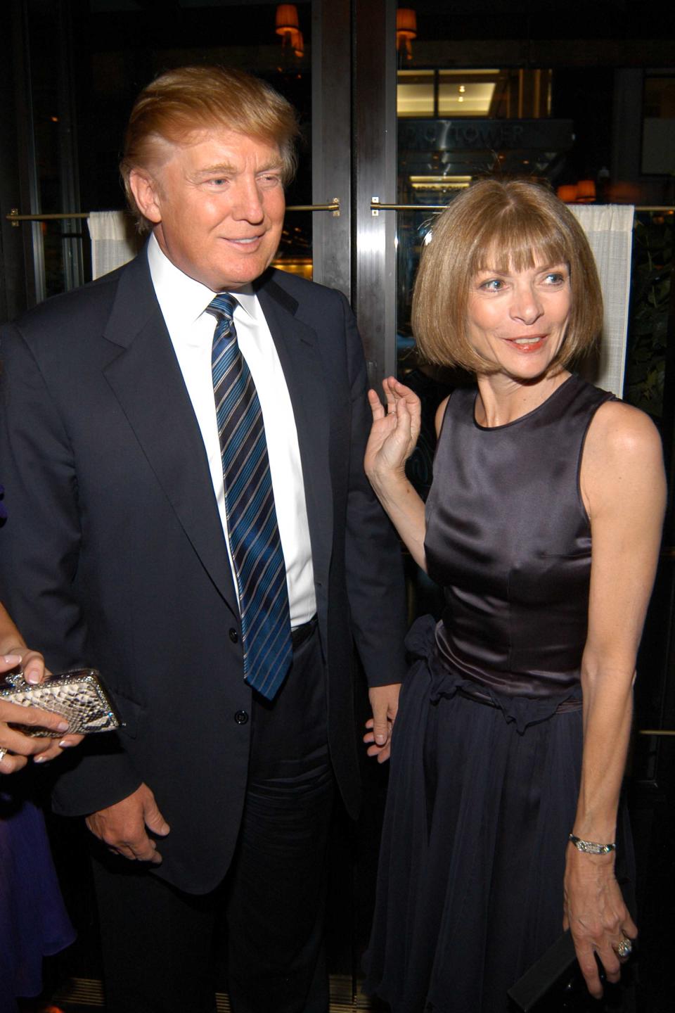 Donald Trump and Anna Wintour in 2005. (Photo: Patrick McMullan/Getty Images)