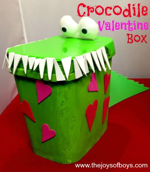DIY Crocodile Valentine Box Idea