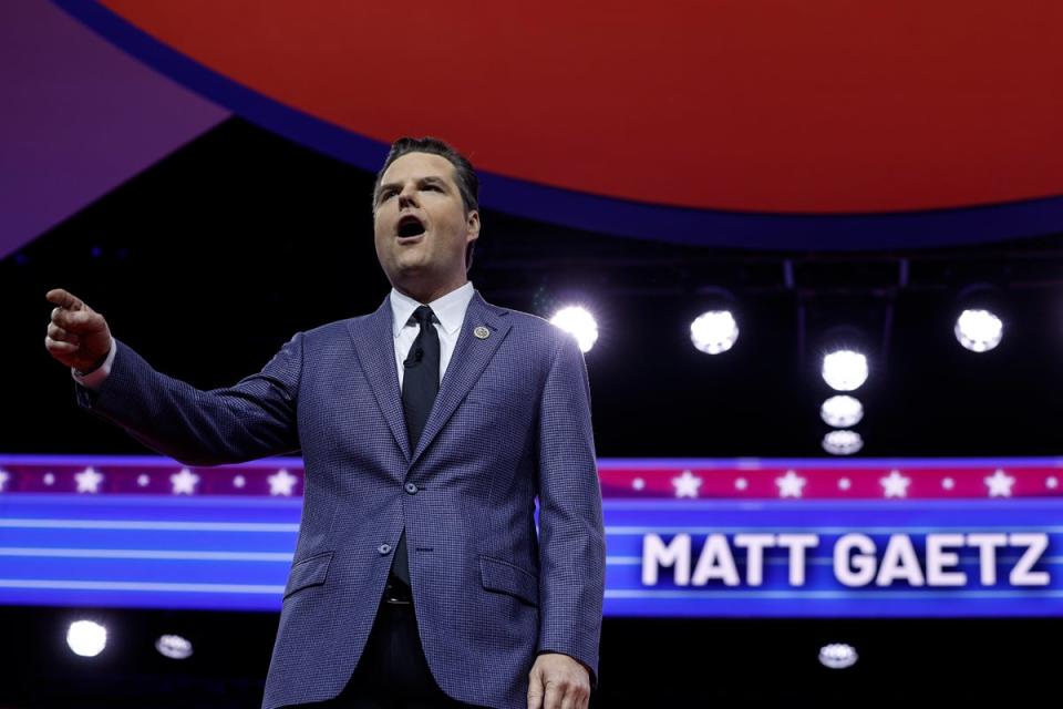 Rep. Matt Gaetz (R-FL) speaks during the annual Conservative Political Action Conference (CPAC) (Getty Images)