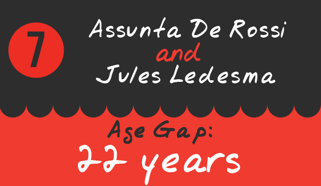 7. Assunta De Rossi and Jules Ledesma, Age Gap: 22 years