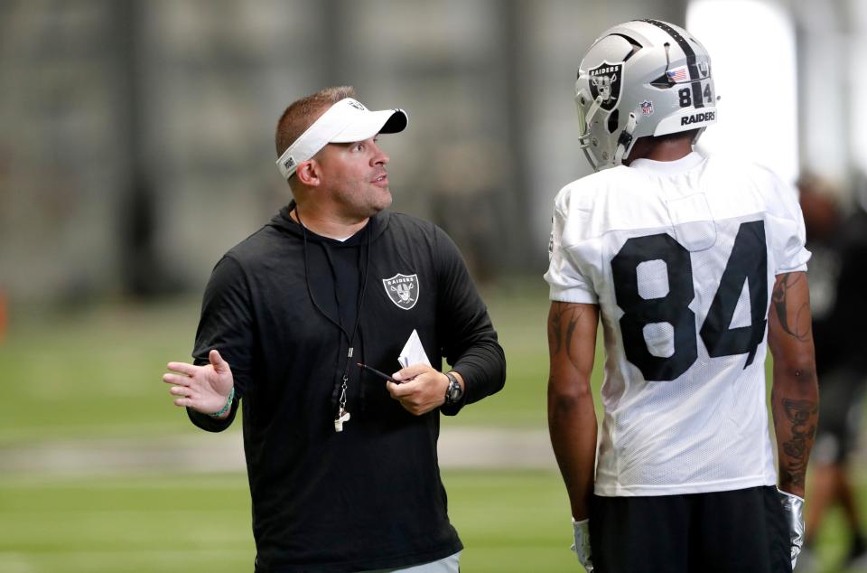 Josh McDaniels will make his Raiders coaching debut in the Hall of Fame Game.