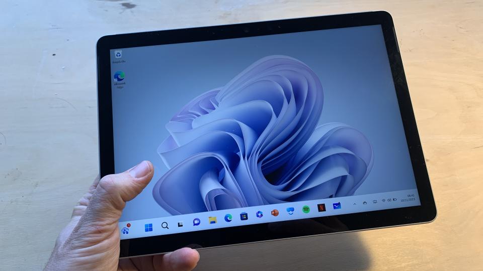 Microsoft surface go 4 showing touchscreen