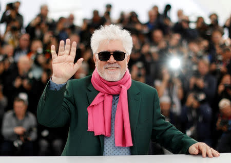 FILE PHOTO: 72nd Cannes Film Festival - Photocall for the film "Pain and Glory" (Dolor y Gloria) in competition - Cannes, France, May 18, 2019. Director Pedro Almodovar poses. REUTERS/Eric Gaillard