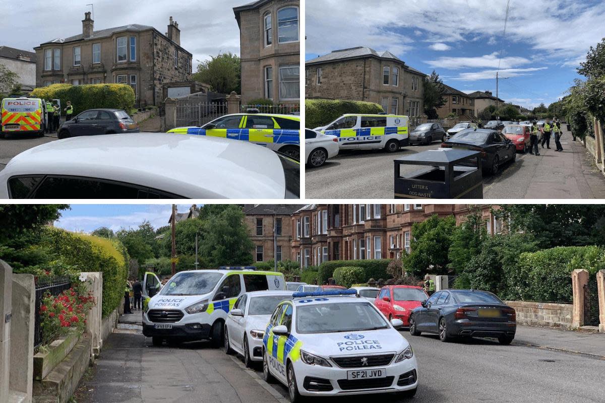 Officers have been spotted on Onslow Road in Glasgow's East End <i>(Image: Newsquest Staff)</i>