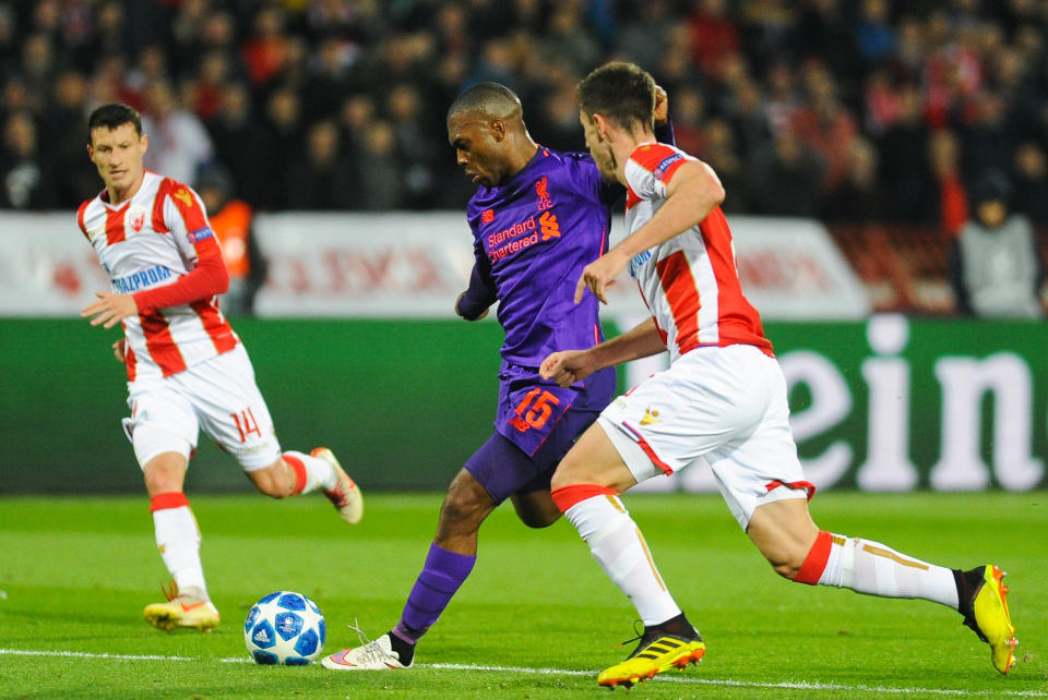 Liverpool striker Daniel Sturridge missed Liverpool’s best chance – shortly before Pavkov’s opener