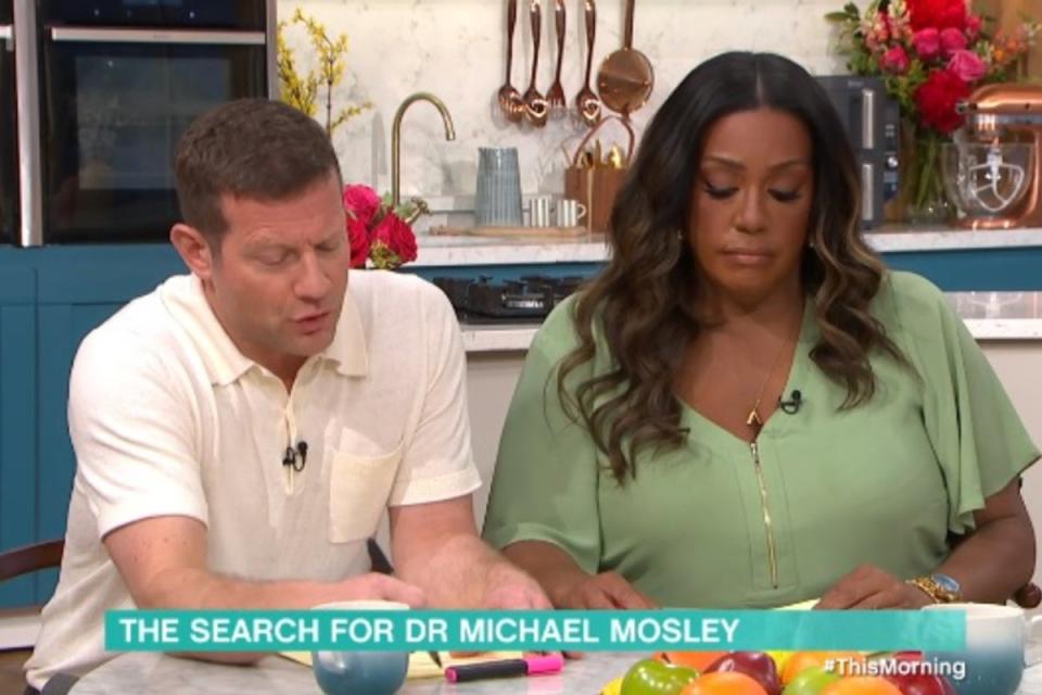 Dermot O’Leary and Alison Hammond said they were ‘praying’ for Mosly’s safety (ITV)