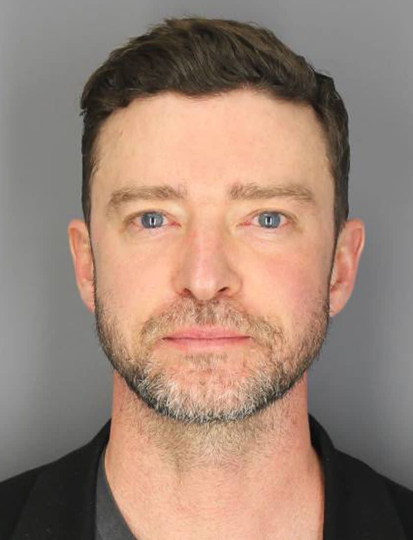 <p>Sag Harbor Police Department</p> Justin Timberlake mugshot