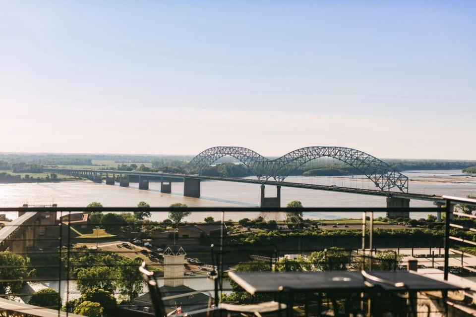 a bridge over a river