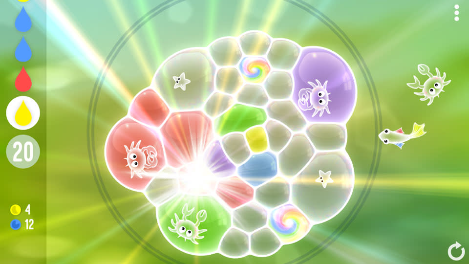 ‘Tiny Bubbles’ is a relaxing physics-based puzzle game.