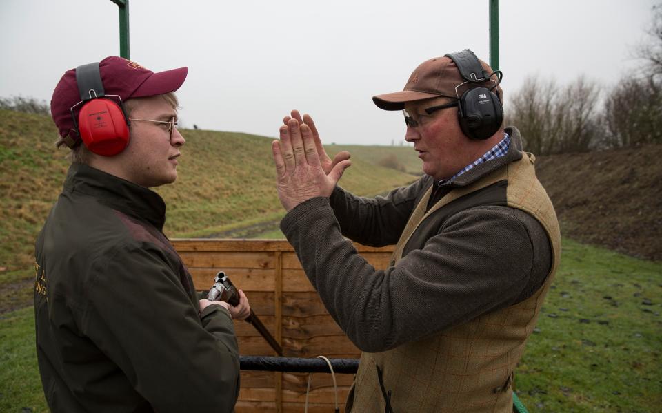 Learning to shoot with the gun that takes two years to make, is loved by the Royals and costs £100,000