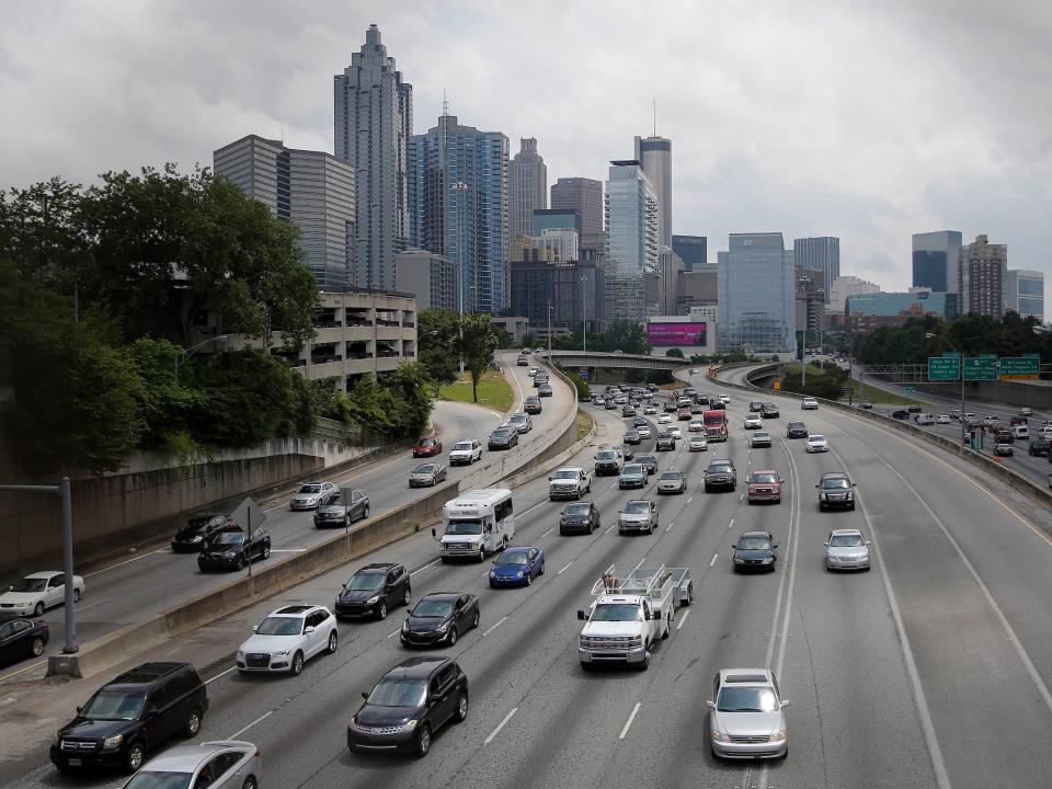 Traffic on I-75 in Atlanta.