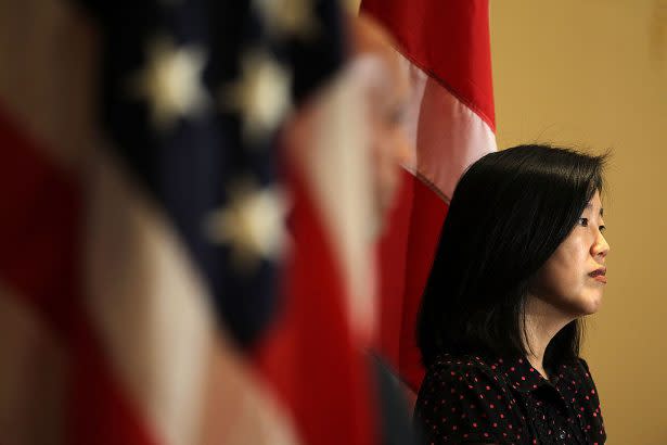 Writer Jonathan Chait recommends that national Democrats follow the teacher evaluation and compensation policies controversially implemented by Michelle Rhee. (Alex Wong/Getty Images)