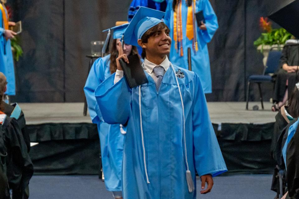 Ponte Vedra High School hosted its commencement program for the Class of 2022 at the UNF Arena on May 28, 2022.
Photo made May 28, 2022,
[Fran Ruchalski for the St. Augustine Record]