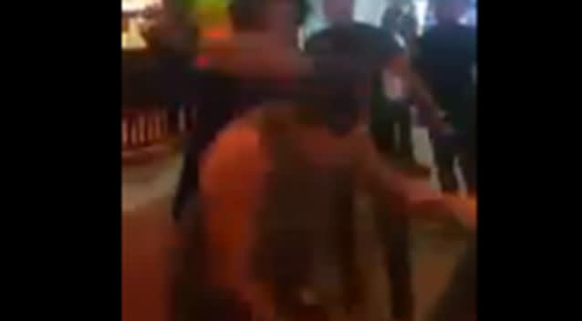 A man is punched in the head in the footage. Photo: LiveLeak