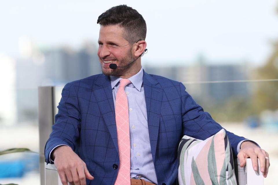 St. Pete Beach, FL - February 4, 2021 - TradeWinds Island Grand Resort: Dan Orlovsky on the set of NFL Live during ESPN's coverage of Super Bowl LV.(Photo by Allen Kee / ESPN Images)