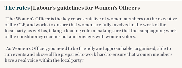 The rules | Labour's guidelines for women's officers