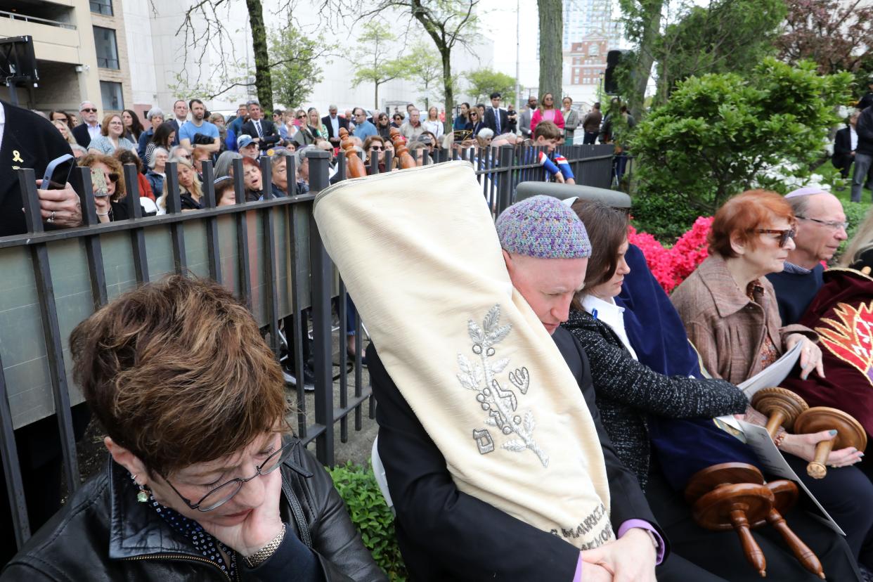 The Holocaust & Human Rights Education Center and Westchester Jewish Council present the Yom Hashoah Holocaust commemoration at the Garden of Remembrance in White Plains May 6, 2024.