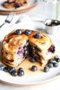 <p>Does anything beat <a href="https://www.delish.com/uk/cooking/recipes/a30452165/pancake-recipe/" rel="nofollow noopener" target="_blank" data-ylk="slk:homemade pancakes;elm:context_link;itc:0;sec:content-canvas" class="link ">homemade pancakes</a> on a Sunday morning? Nope. These buttermilk pancakes are perfect: Not too sweet and loaded with blueberries in every. single. bite.</p><p>Get the <a href="https://www.delish.com/uk/cooking/recipes/a32846563/how-to-make-blueberry-pancakes/" rel="nofollow noopener" target="_blank" data-ylk="slk:Blueberry Buttermilk Pancakes;elm:context_link;itc:0;sec:content-canvas" class="link ">Blueberry Buttermilk Pancakes</a> recipe.</p>