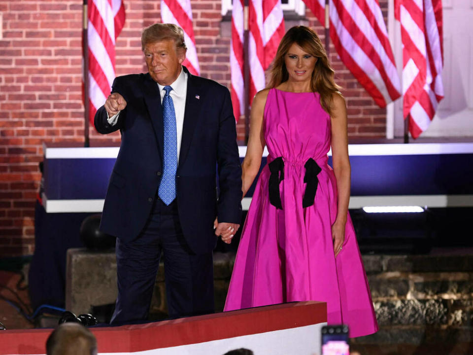 Donald und Melania Trump beim Nominierungsparteitag der Republikaner in Baltimore, Maryland. (Bild: imago images/UPI Photo)