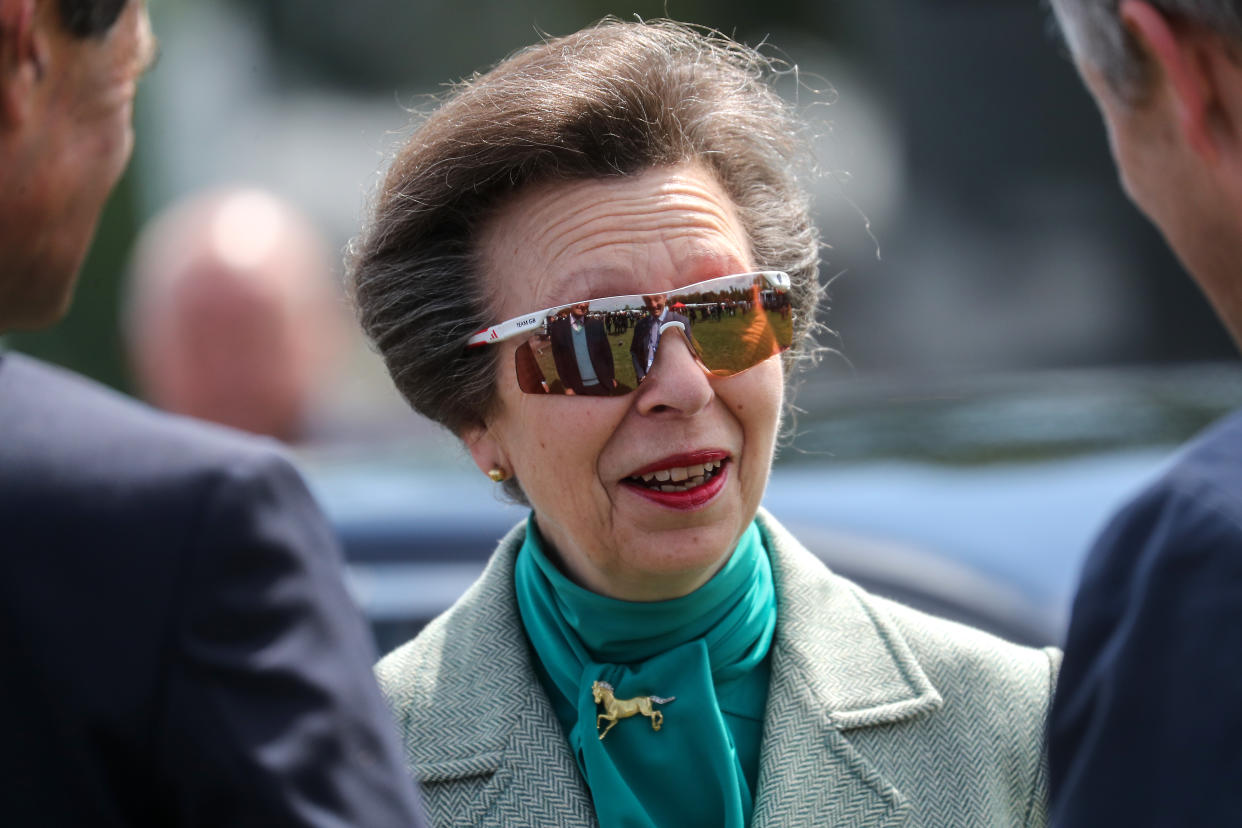 WINDSOR, ENGLAND - MAY 10: Princess Anne, Princess Royal enjoys the sun at the Royal Windsor Horse Show 2019 on May 08, 2019 in Windsor, England. (Photo by Chris Jackson/Getty Images)