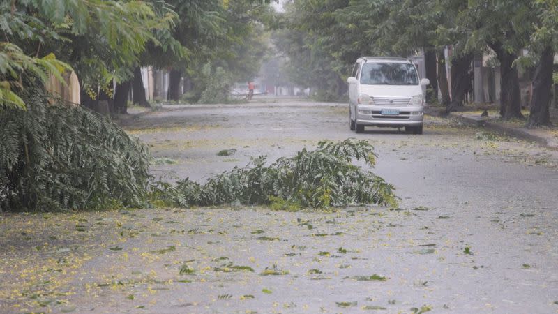FILE PHOTO: Fallen branches are seen on a street as Storm Freddy is due to hit Mozambique again