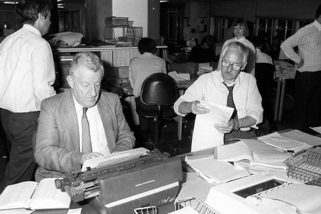 Moncrieff worked in the PA Fleet Street office with Associate Editor Reg Evans on Election Night 