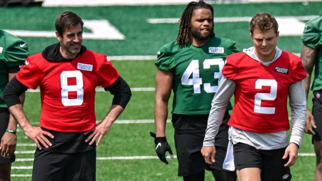 Jets' Aaron Rodgers 'proud' of Zach Wilson's performance against Chiefs