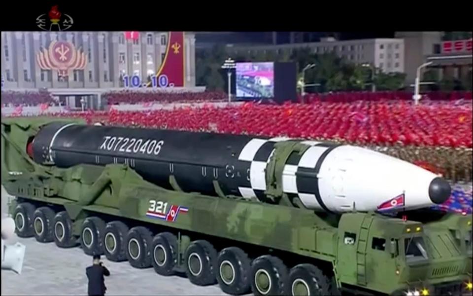 A military parade with what appears to be possible new intercontinental ballistic missile - KRT