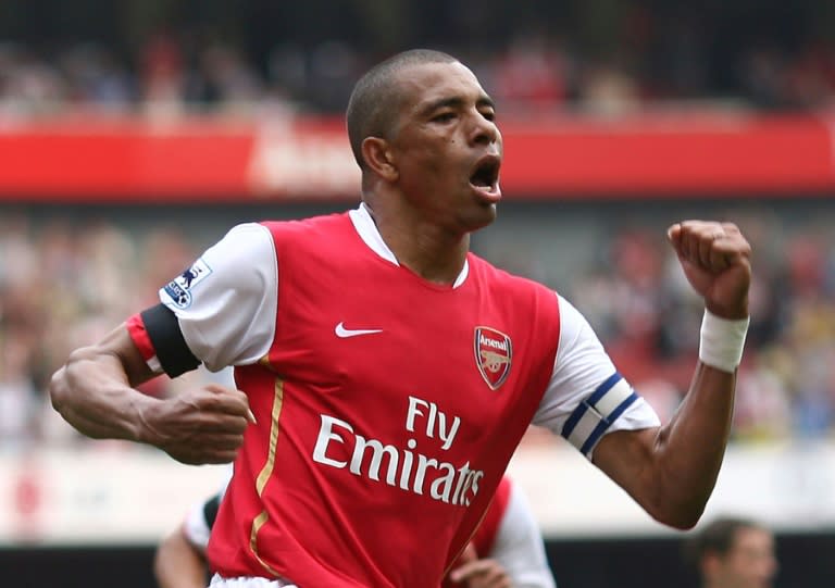 Brazil's Gilberto Silva in action for Arsenal in 2007