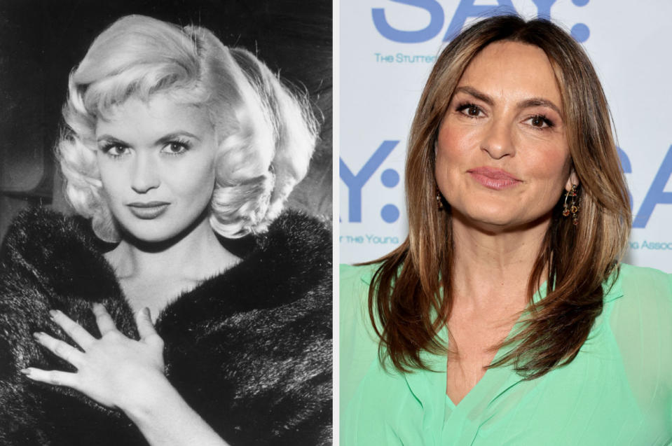 Side-by-side of Jayne Mansfield and Mariska Hargitay