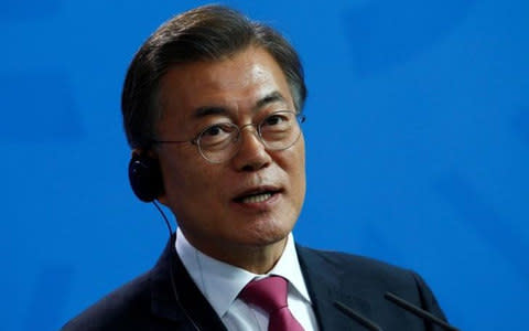 South Korean President Moon Jae-in - Credit: Reuters