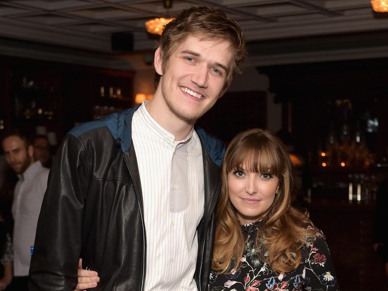 Bo Burnham (L) and director Lorene Scafaria attend The Meddler TIFF party hosted by GREY GOOSE Vodka and Soho Toronto at Soho House Toronto on September 14, 2015 in Toronto, Canada