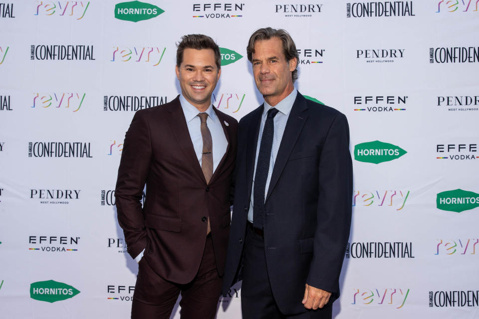 Andrew Rannells and Tuc Watkins at an event