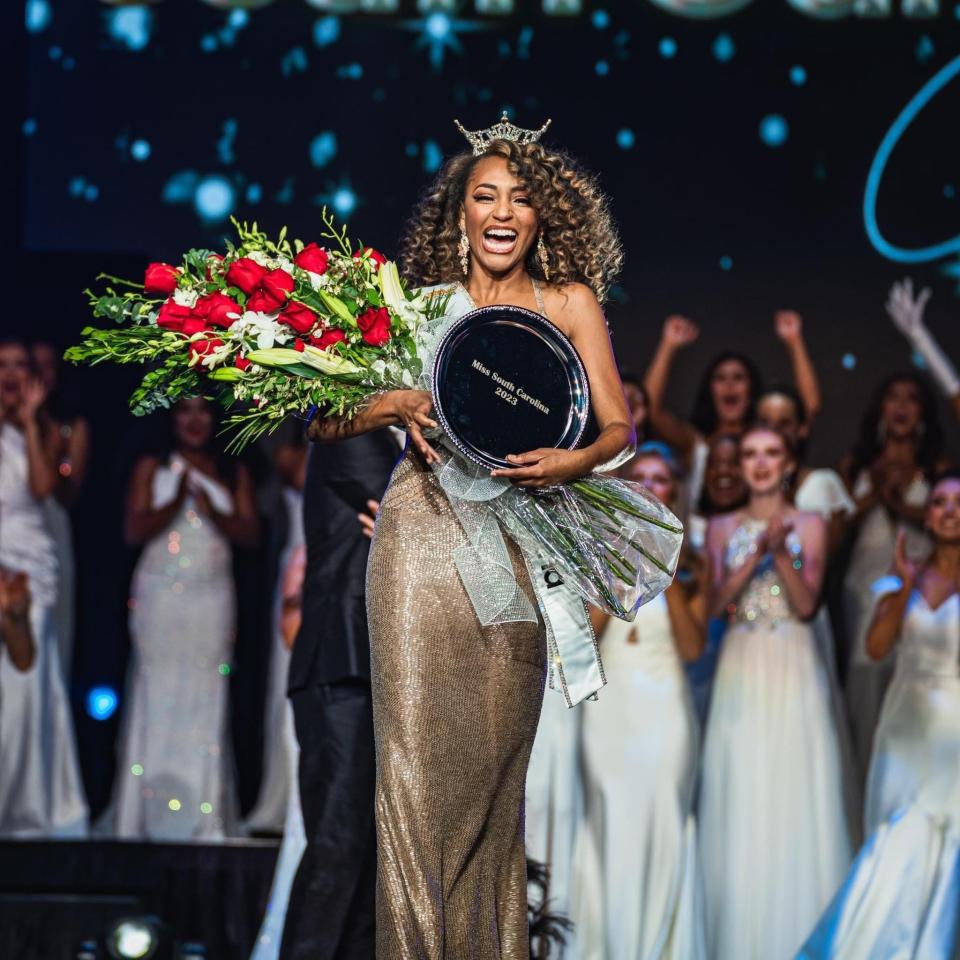 Jada Samuel is crowned Miss South Carolina 2023 at Columbia's Township Hall on Saturday, June 24.