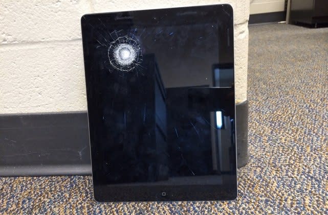 ipad with bullet wound