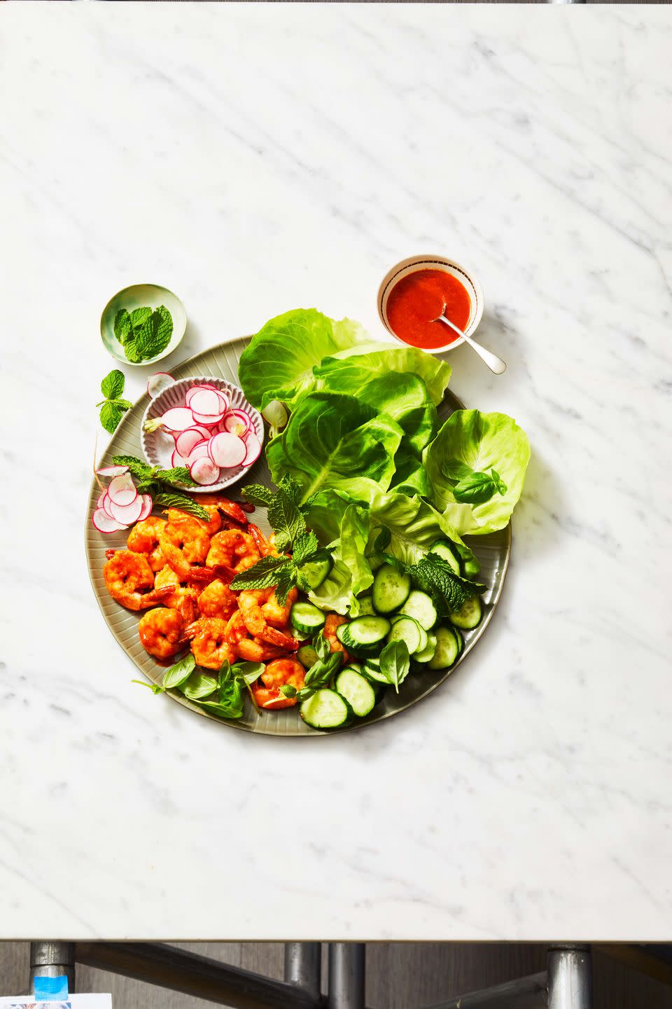 Spicy Shrimp Lettuce Wraps