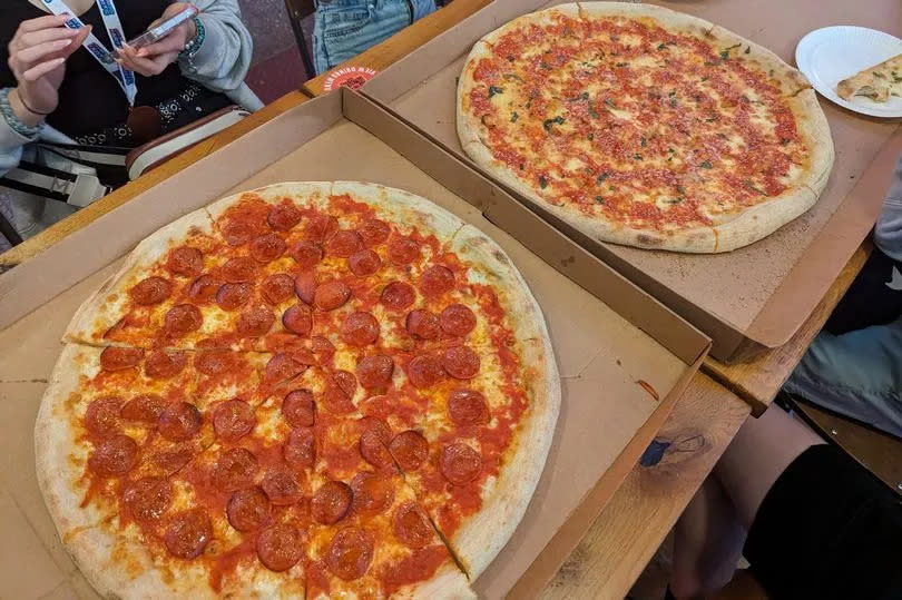 'Manchester's biggest pizzas' at Freight Island's Voodoo Ray's